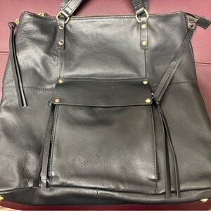 Kooba Leather Shoulder Bag - Gold Tone Hardware & Purple Lining